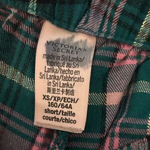 Victoria's Secret Plaid Pajama Set